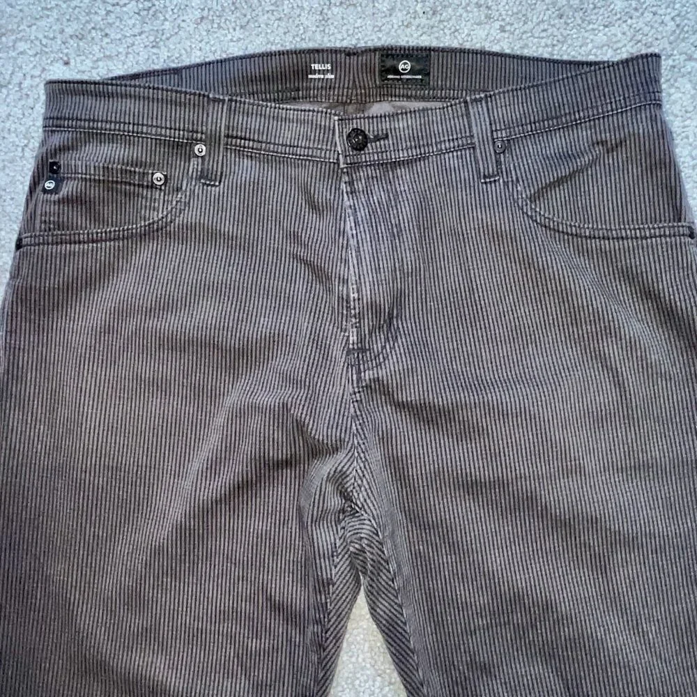 AG Adriano Goldschmied Jeans Mens 38x34 The Tellis Modern Slim 5 Pocket Cord. - Picture 3 of 15